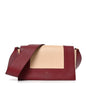 Shiny Smooth Calfskin Medium Frame Shoulder Bag Ruby Nude