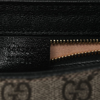 GG Supreme Monogram Calfskin Small Padlock Messenger Shoulder Bag Beige Black Cuir