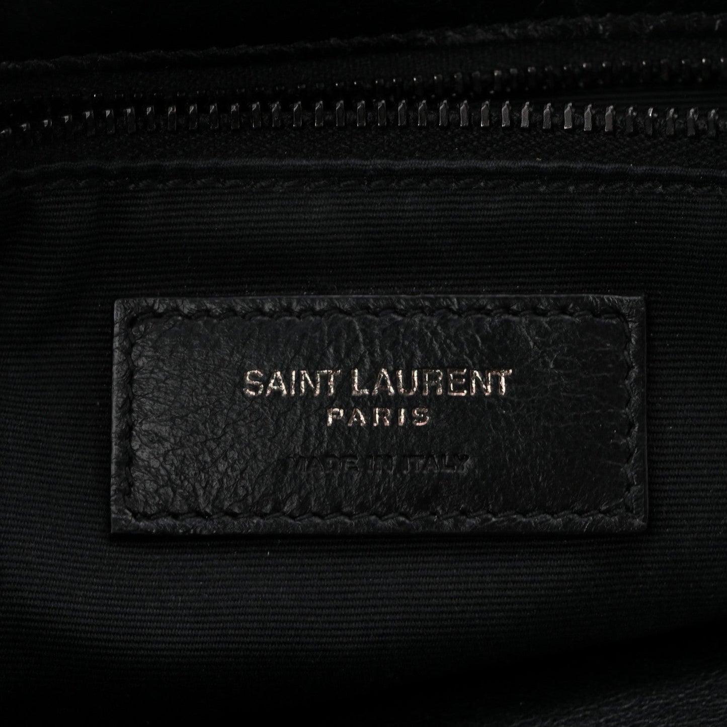 Crinkled Calfskin Matelasse Monogram Medium Niki Chain Satchel Black