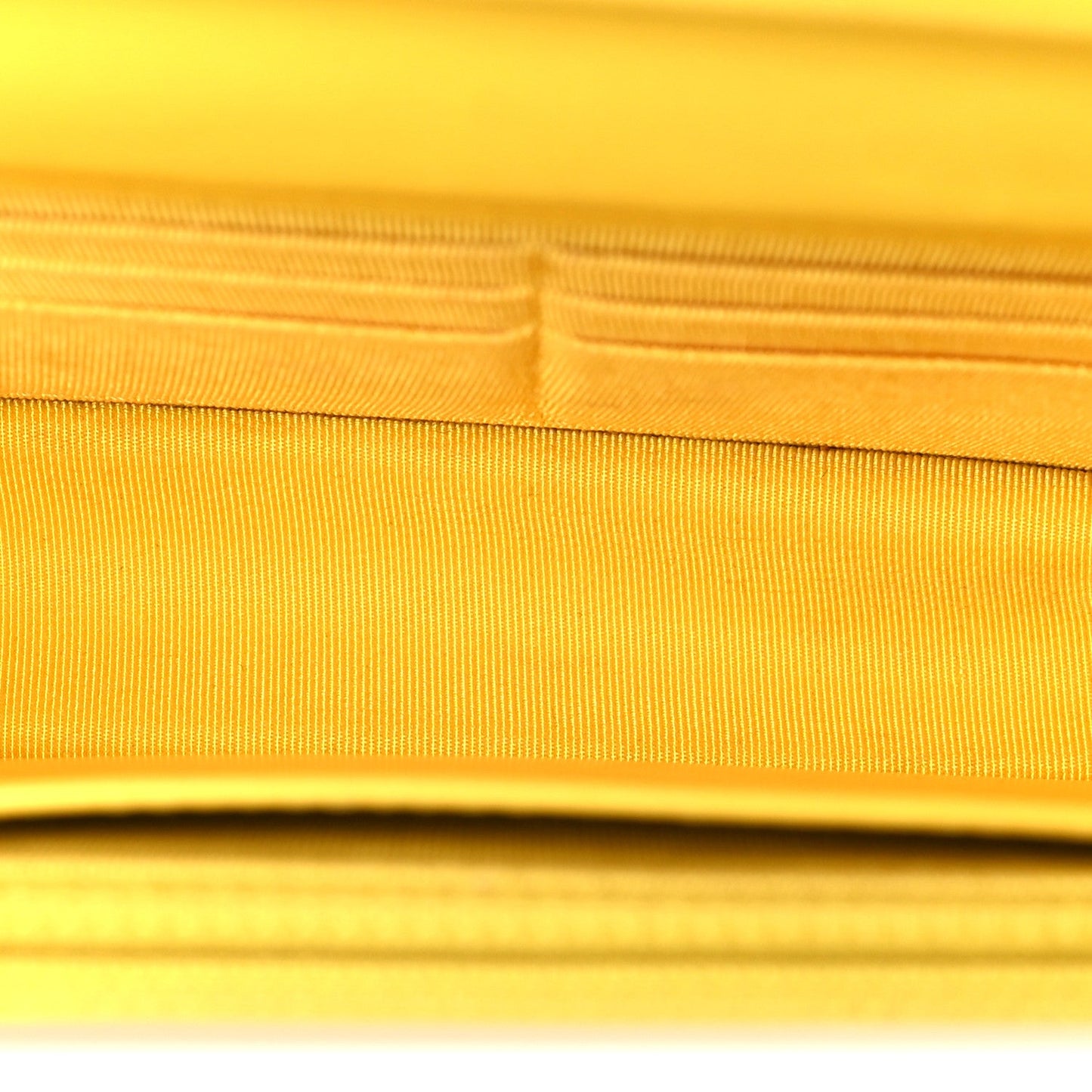 Lambskin Quilted Wallet on Chain WOC Yellow
