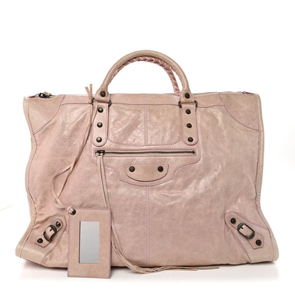 Agneau Classic Hardware Weekender Light Pink