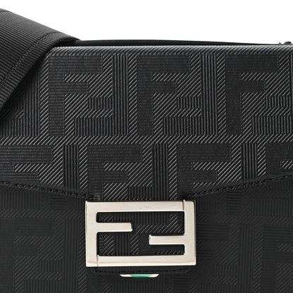 Vitello King FF Lines Embossed Baguette Soft Trunk Black