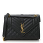 Grain De Poudre Textured Mixed Matelasse Triquilt Medium Monogram Satchel Dark Smog