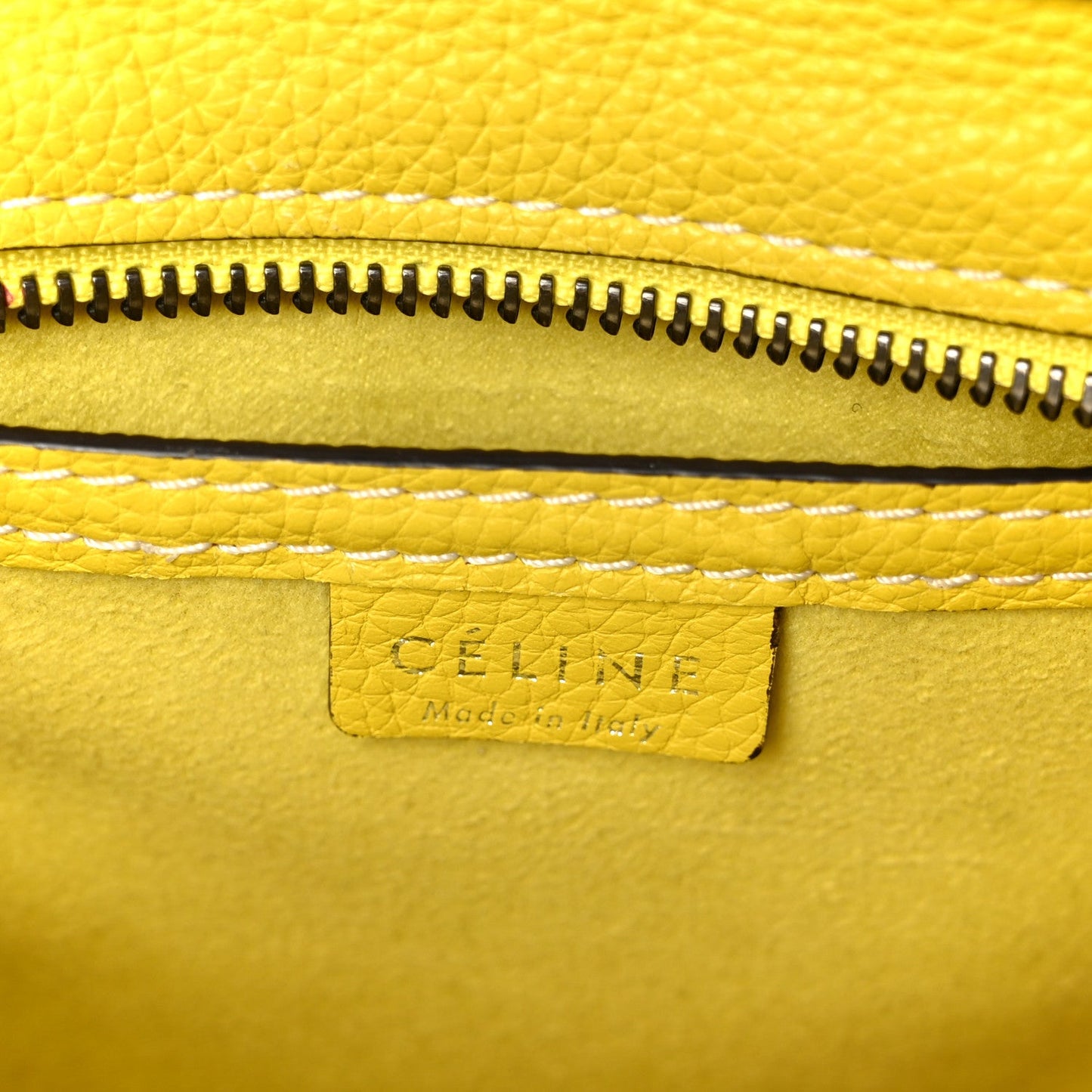 Drummed Calfskin Nano Luggage Citron