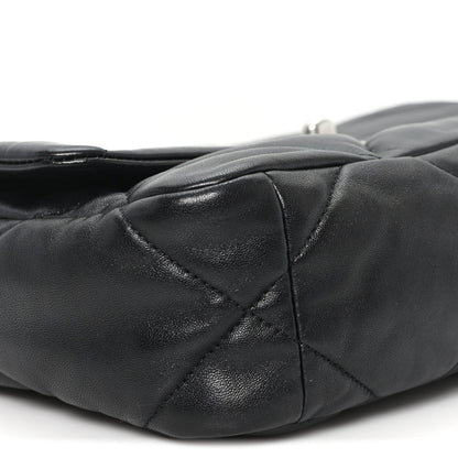Lambskin Quilted Medium Chanel 19 Flap Black