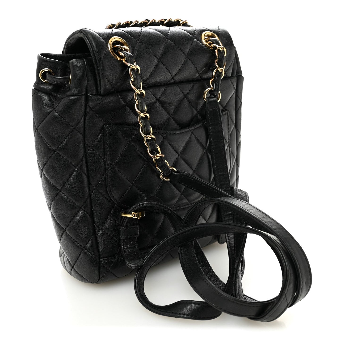 Calfskin Quilted Mini Urban Spirit Backpack Black