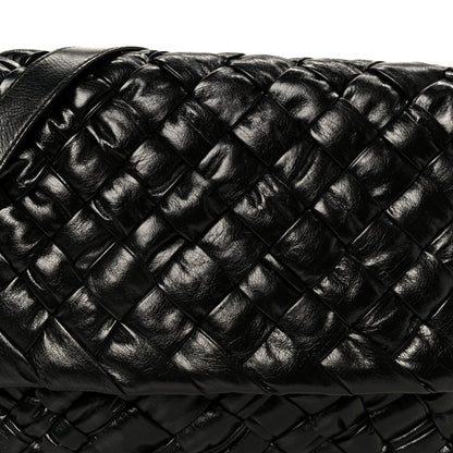 Calfskin Intreccio Kalimero Messenger Black