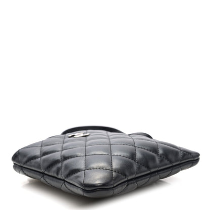Calfskin Quilted Crossbody Bag Black