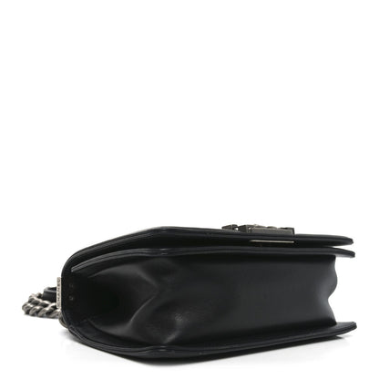 Lambskin Quilted Small Boy Flap Black