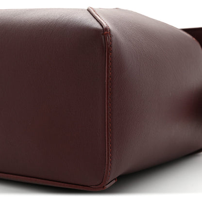 Calfskin Small Puzzle Edge Bag Burgundy