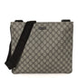 GG Supreme Monogram Medium Flat Messenger Bag Dark Brown