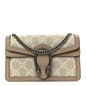 GG Supreme Monogram Textured Dollar Calfskin Super Mini Dionysus Shoulder Bag Beige Mystic White Oatmeal