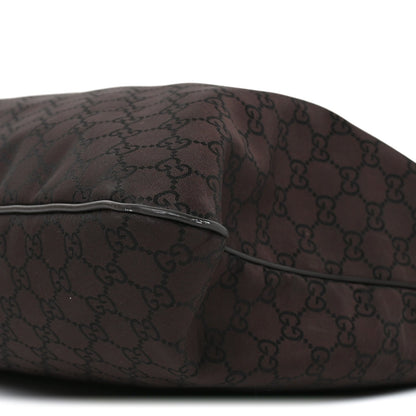 Nylon Monogram Messenger Bag  Dark Brown