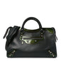 Smooth Calfskin Metallic Patent Giant 12 Silver Hardware City Vert Poker Fonce