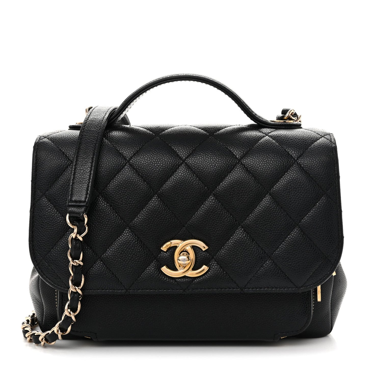 Caviar Quilted Medium Business Affinity Flap Black