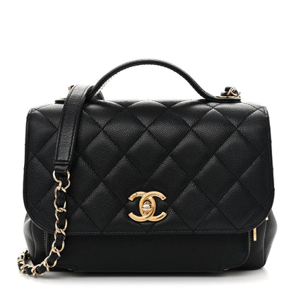 Caviar Quilted Medium Business Affinity Flap Black