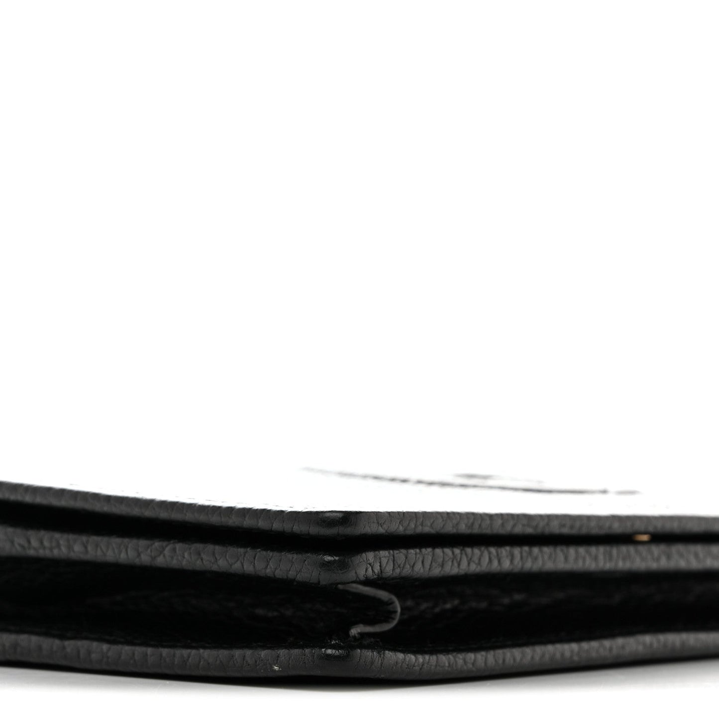 Pebbled Calfskin Soho Wallet On Chain Black