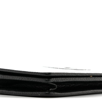Pebbled Calfskin Soho Wallet On Chain Black