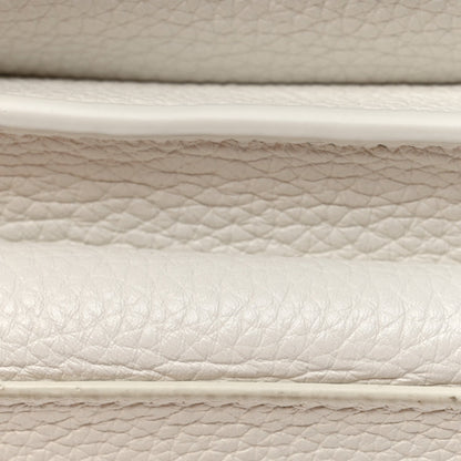 Calfskin Mount Envelope Bag White