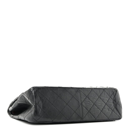 Aged Calfskin Quilted 2.55 Reissue 227 Flap Black