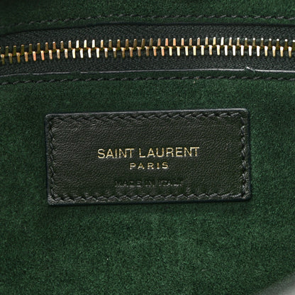Calfskin Crocodile Embossed LE 5 A 7 Hobo Vert Fonce