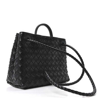 Nappa Intrecciato Small Andiamo Shoulder Bag Black