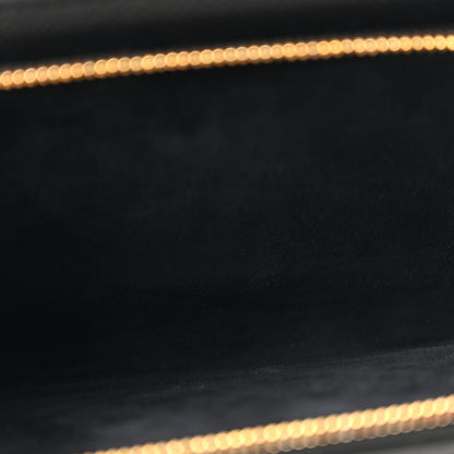 Grained Calfskin Caro Double Pouch Black