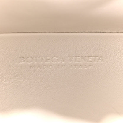 Calfskin Intrecciato Small Castello Bucket Bag White