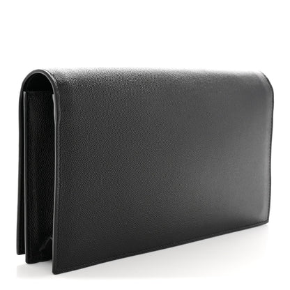 Grain De Poudre Classic Monogram Kate Clutch Black