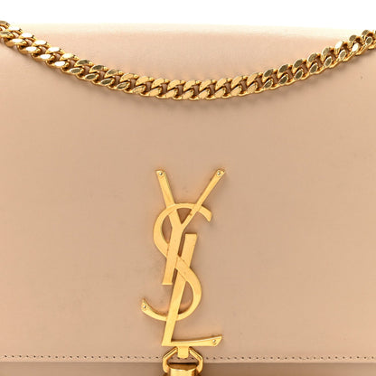 Smooth Calfskin Medium Classic Monogram Kate Tassel Satchel Nude Powder