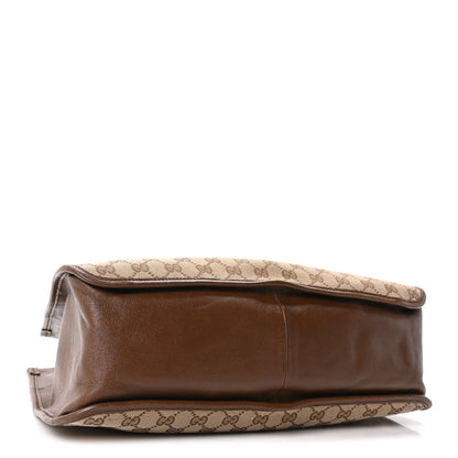 Monogram New Sakai Calfskin Lux Horsebit 1955 Tote Bag Beige Ebony Brown Sugar