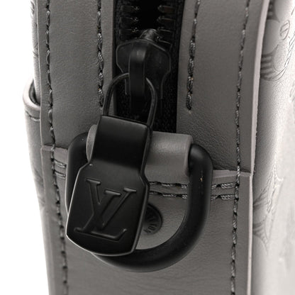 Calfskin Monogram Shadow Trio Messenger Anthracite Gray