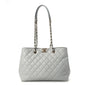 Caviar Quilted Shopping Tote Light Green