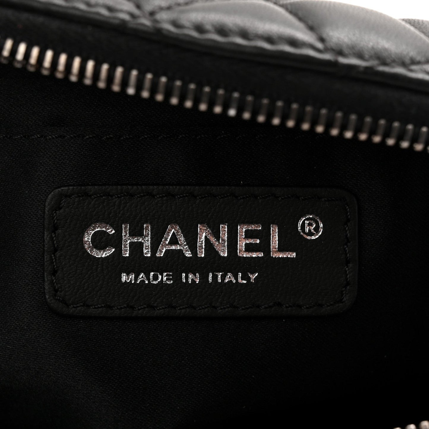 Lambskin Quilted Banane Waist Bag Fanny Pack Black