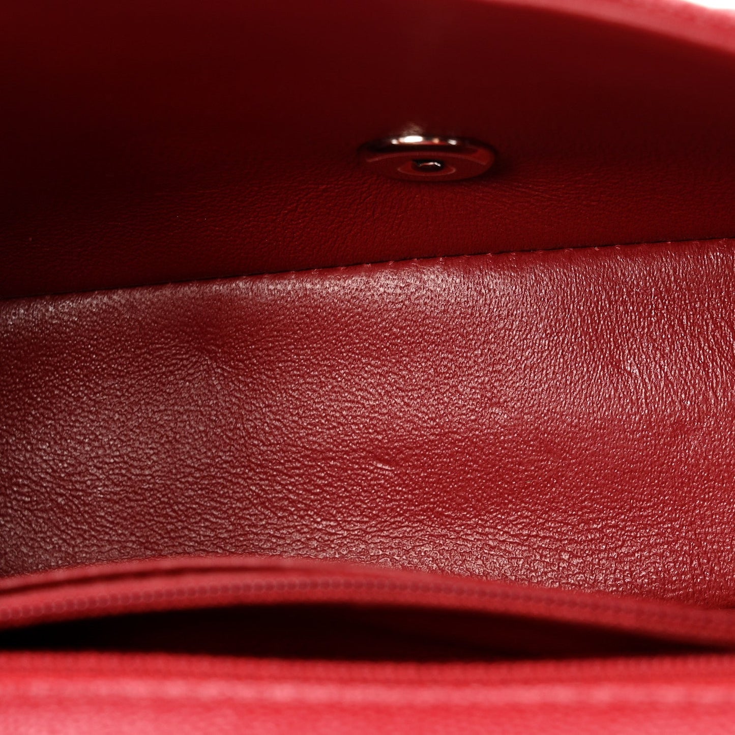 Caviar Quilted Mini Rectangular Flap Dark Red