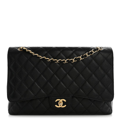Caviar Maxi Single Flap Black