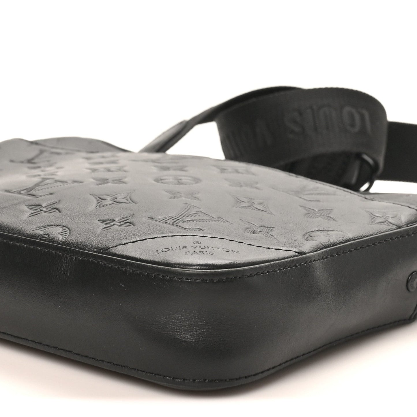 Calfskin Monogram Shadow Duo Messenger Black