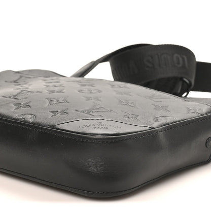 Calfskin Monogram Shadow Duo Messenger Black