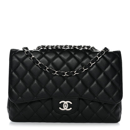 Caviar Quilted Jumbo Single Flap Black