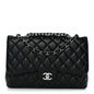 Caviar Quilted Jumbo Single Flap Black