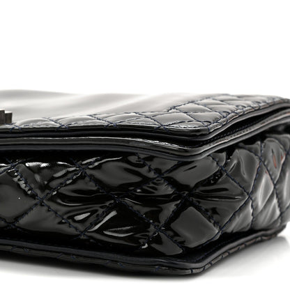 Patent New Medium Boy Reverso Flap Navy