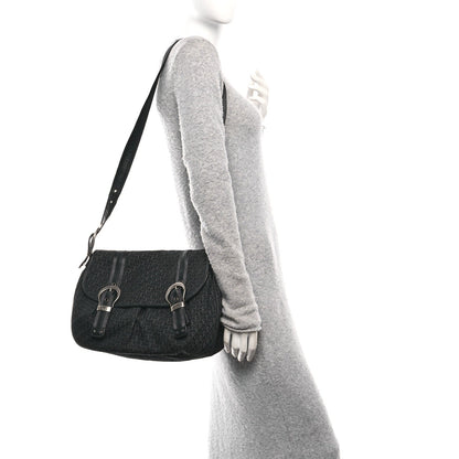 Canvas Diorissimo Buckle Messenger Black