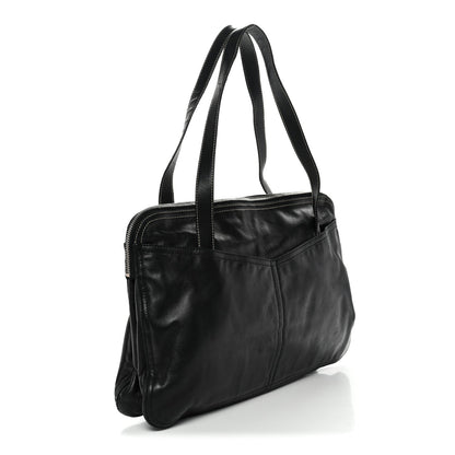 Nappa Pocket Satchel Black