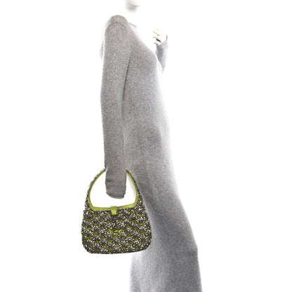 Calfskin Crystal Small Jackie 1961 Hobo Bag Green