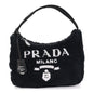 Terry Cloth Mini Re-Edition 2000 Bag Black White