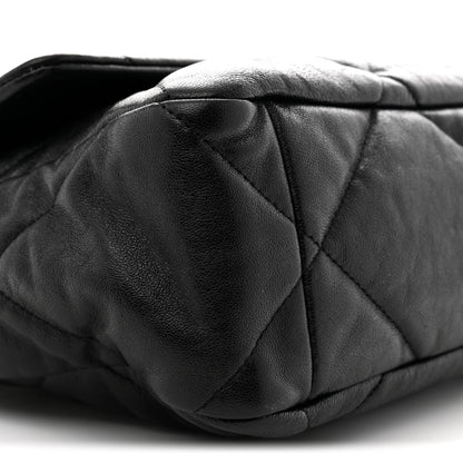 Goatskin Quilted Large Chanel 19 Flap Black