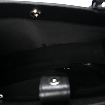 Caviar Quilted My Everything Large Shopping Tote Black