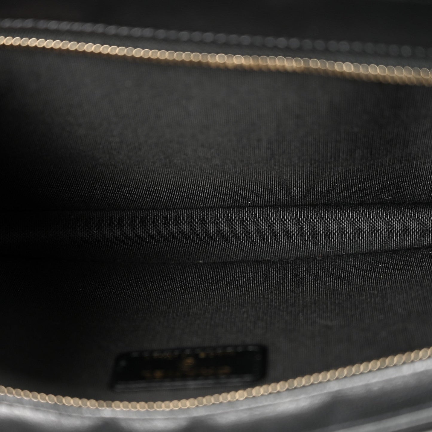 Lambskin Quilted Front Pocket Clutch With Chain Black