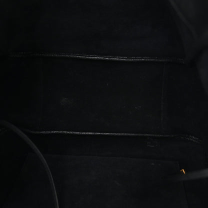 Grained Deerskin Bea Tote Black
