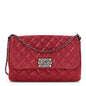 Glazed Calfskin Quilted Soft Boy Flap Red